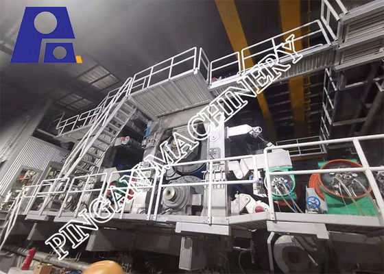 300m / phút 3750mm Reeling PLC Máy làm giấy Testliner màu trắng trên